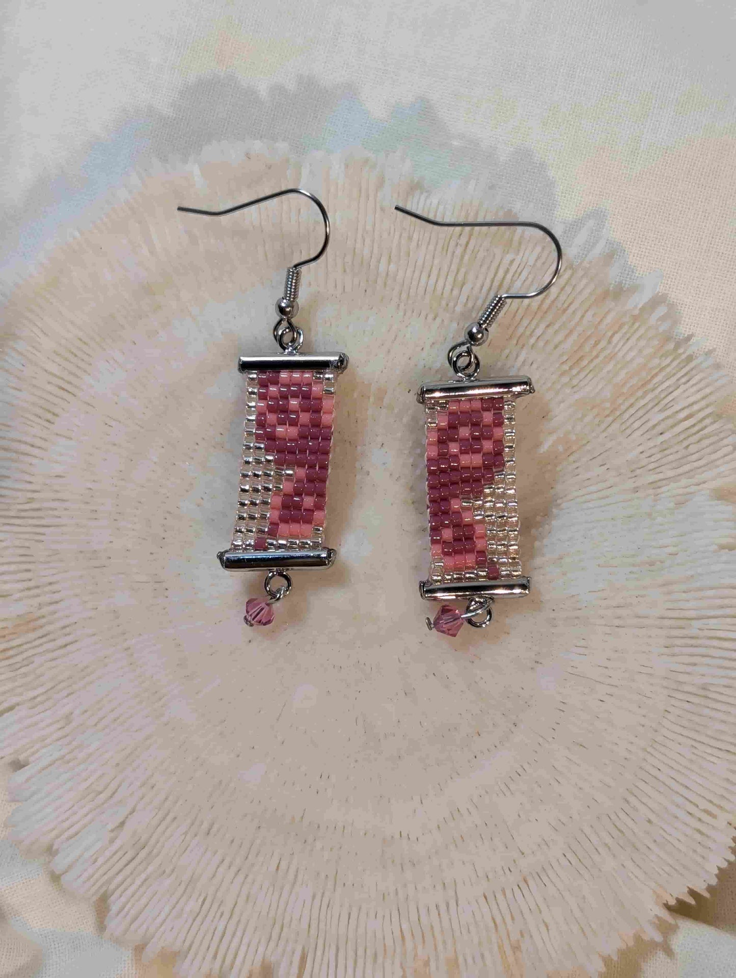 Boucles d'oreilles "Poucelina", ailes de papillon en perles Miyuki