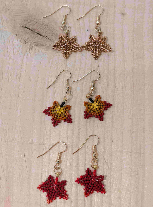 Boucles d'oreilles "Momiji », l’éclat de l’automne en perles Miyuki