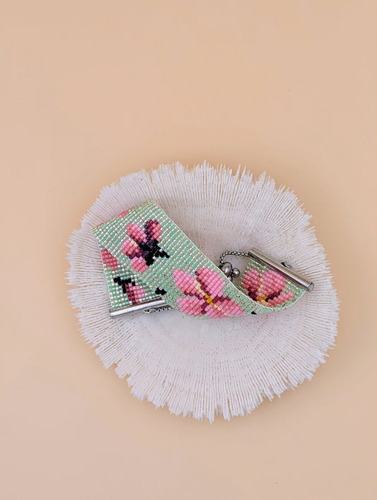 Bracelet artisanal Sakura, tissé en perles Miyuki