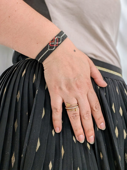 Bracelet artisanal Eternel, tissé en perles Miyuki