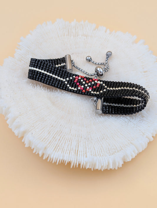Bracelet artisanal Eternel, tissé en perles Miyuki